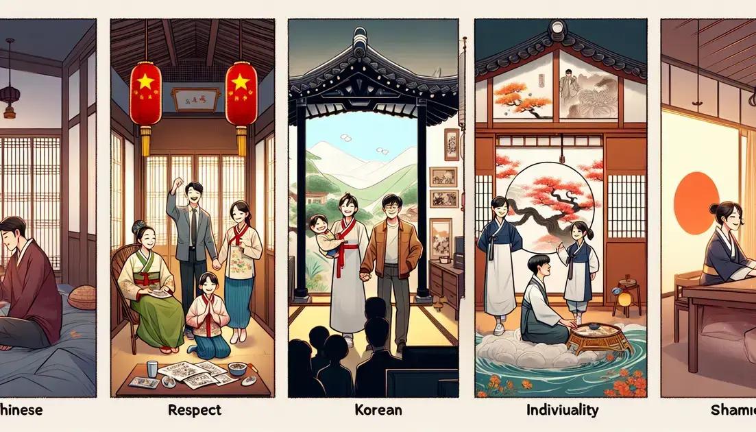 Comparativa de valores familiares en los doramas